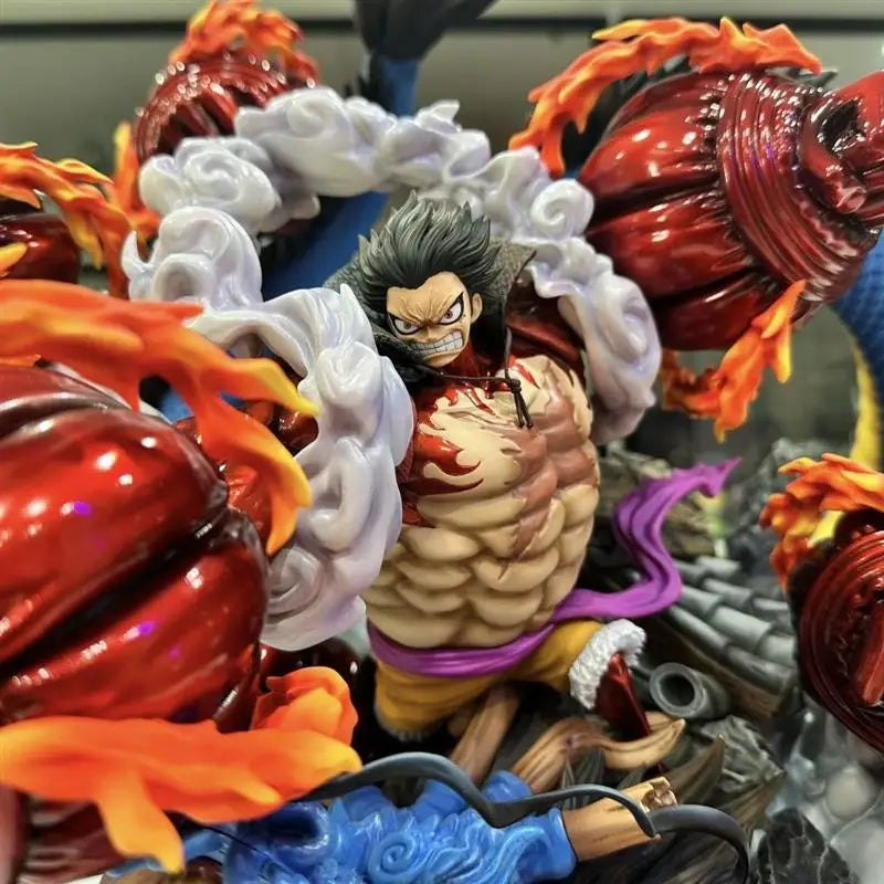 One Piece Th Tianhui Gear 4 Luffy Figure Dragon Form Kong Organ Scene Gk Statue Gear 4 Snake Man Pvc Model Collectible Toys Gift
