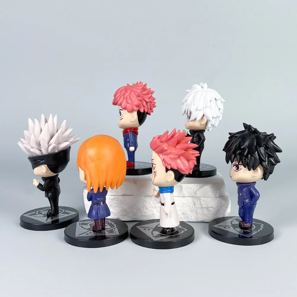 6Pcs/set Jujutsu Kaisen Anime Figure Gojo Satoru Yuji Itadori Figure Doll Toys Action Figure Yuji Itadori Fushiguro  Model Toy