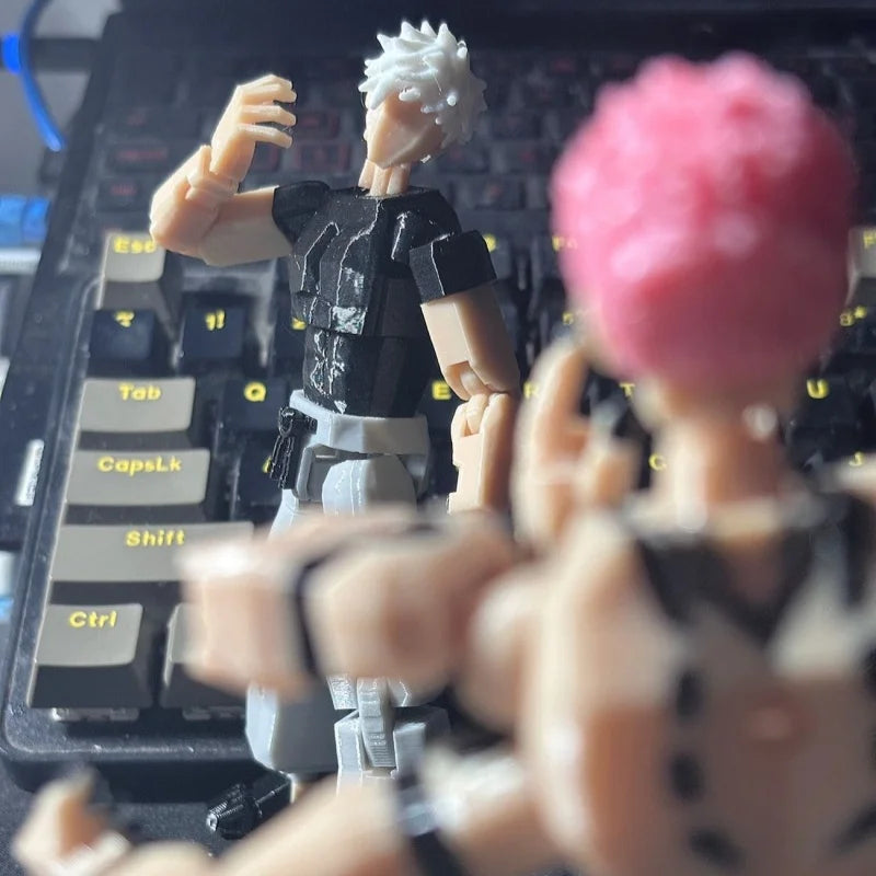 9L3D Printed Anime Naruto Jujutsu Kaisen One Piece Characters Lucky13 Dummy Action Figures Multi-Jointed T13 Mannequin Toys