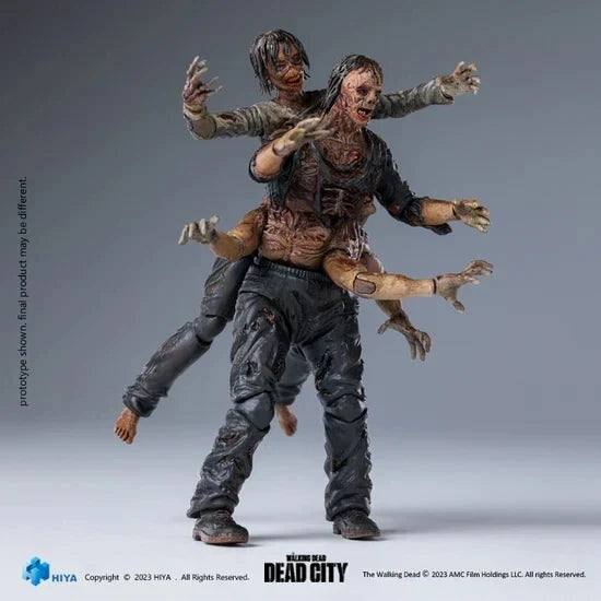 Hiya Toys Walking Dead: Dead City Walker King 4" Action Figure (1:18 Scale)