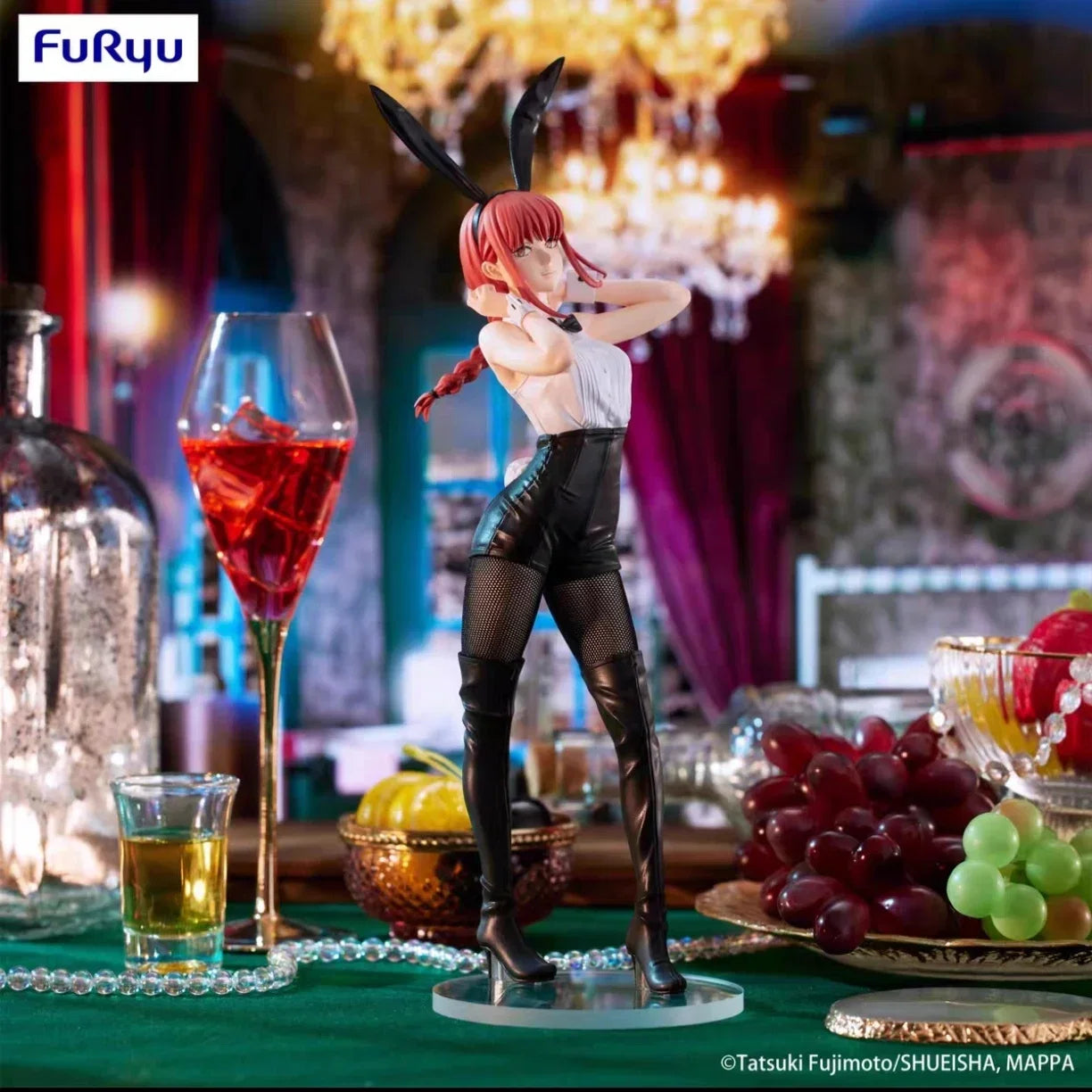 Furyu Chainsaw Man Makima Red Bunny PVC Model Anime Collectible Figure Power Blue Version Bicute Bunnies in Stock Action Toy