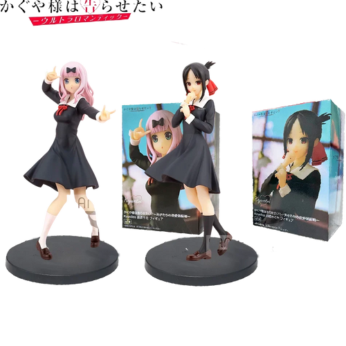 18cm Anime Figure Kaguya-sama: Love Is War‌ Fujiwara Chika Shinomiya Kaguya Kawaii Girl Action Figure Collectible Model Toy Gift
