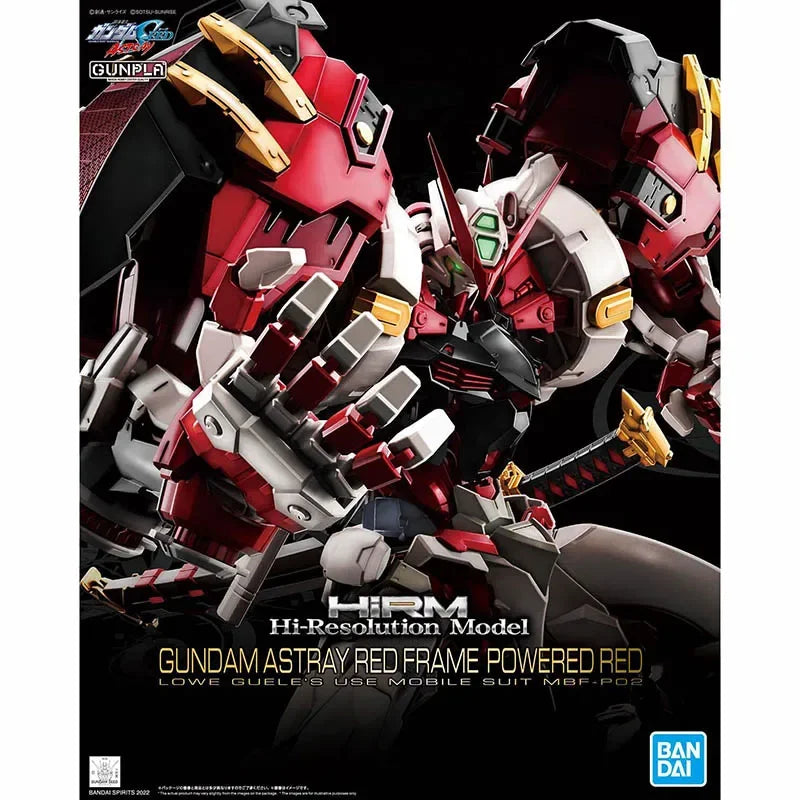 Bandai Original GUNDAM HIRM 1/100 GUNDAM ASTRAY RED ERAME POWEREO RED Anime Action Figure Assembly Model Toys Collectible Model