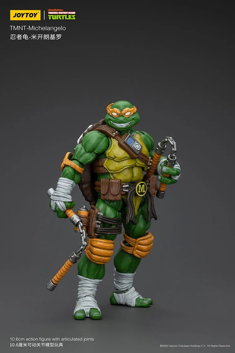 JOY TOY TMNT Michelangelo Donatello Raphael Leonardo Action Figures Original Doll Decoration Gift Collection Garage Model Kits
