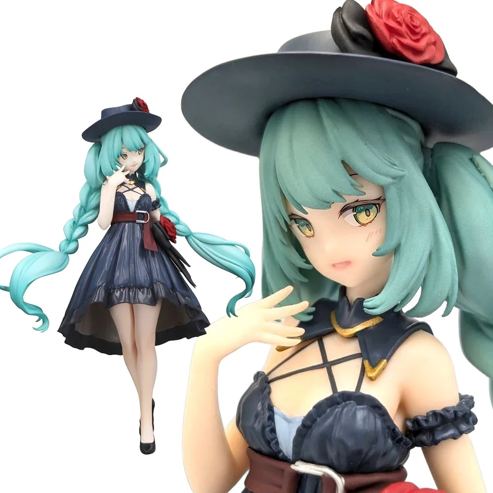 20CM Anime Hatsune Miku Action Figures Trio Try iT Figure Outdoor Dress Kawaii Anime Figurines Model Toy Gift Desktop Decoration