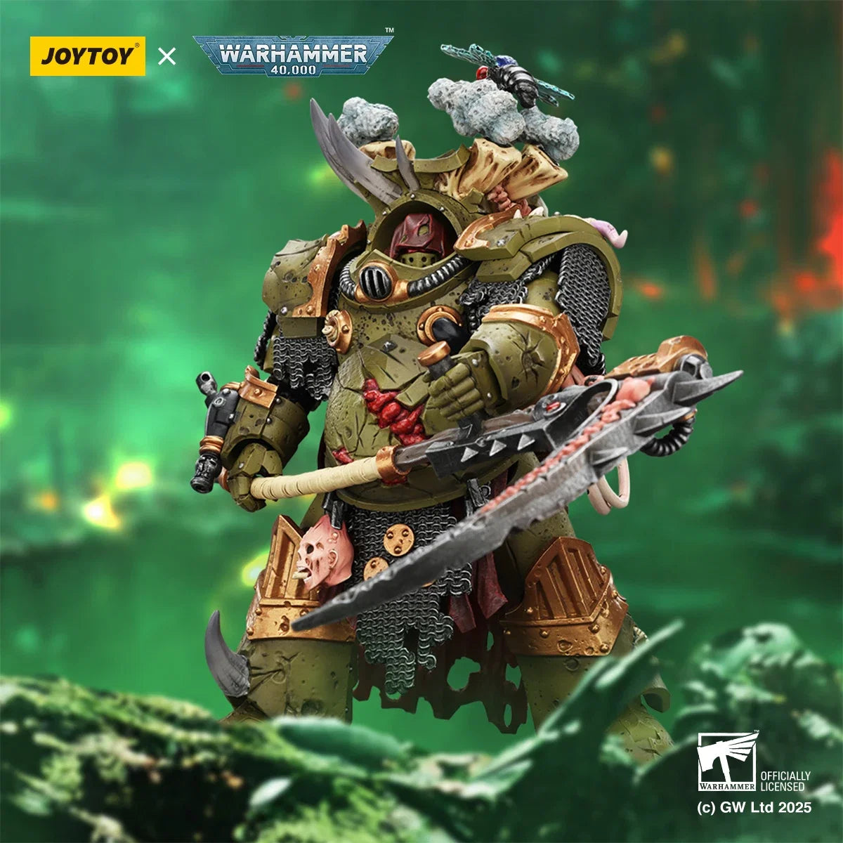 JOYTOY Warhammer 40K Death Guard Deathshroud Terminator Champion and Deathshroud Terminators