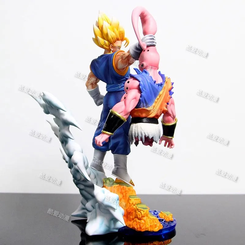 NEW Super Saiyan Goku Vs Majin Buu Figure Son Goku Dragon Ball Anime Figures 31cm Statue Collection Model Kids Toy Birthday Gift