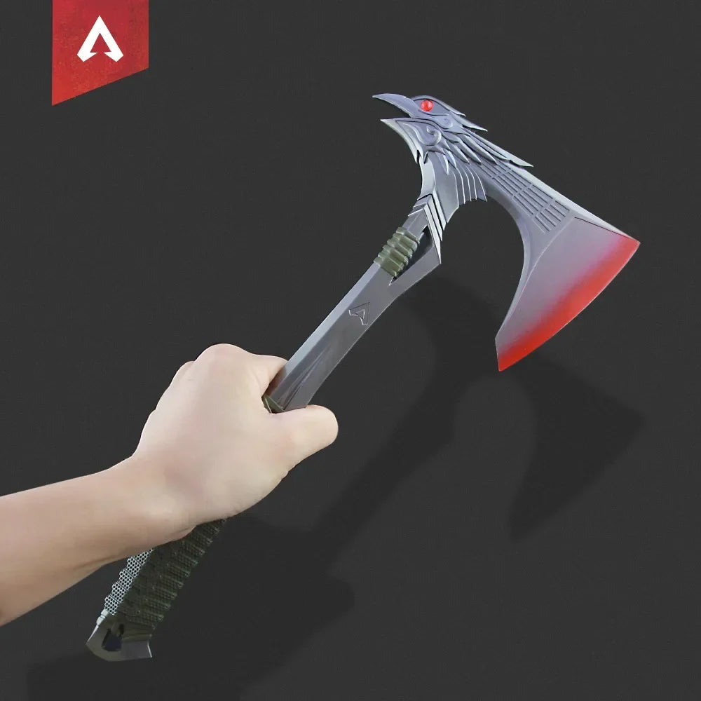 30cm Apex Game Peripheral Weapon Model Heirloom Raven's Bite Axe Toy Sword Cosplay Metal Safe Blunt Unedged Boys Gifts Collects