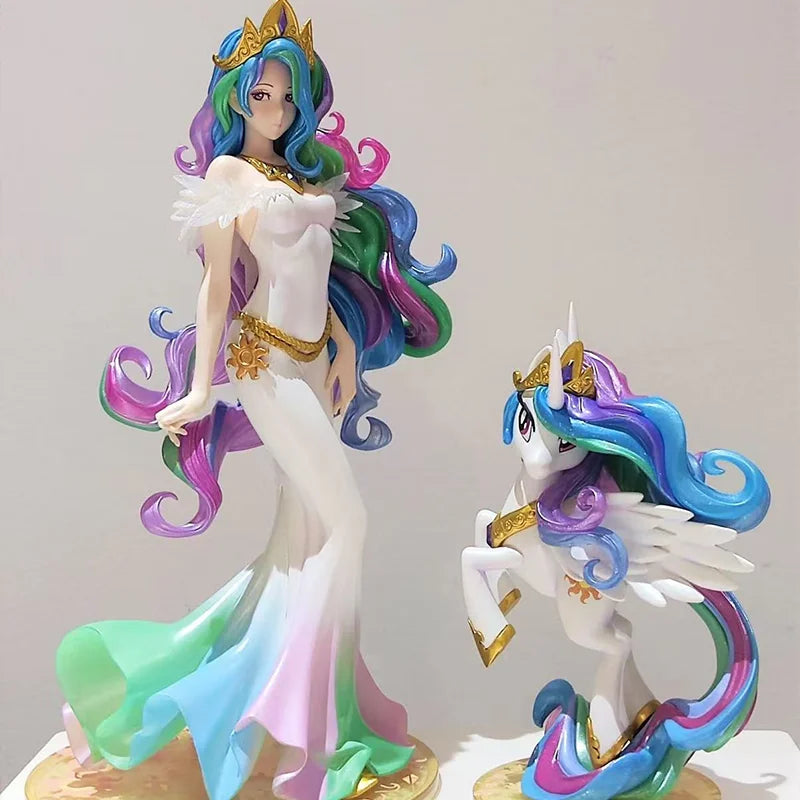 Cute  Little Pony Celestia Twilight Princess Sparkle Anime Figure Model Toys Girls Room Ornament Kids New Year Gifts