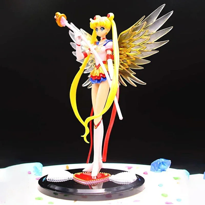 Eternal Sailor Moon Cake Ornaments Tsukino Usagi Action Figure Decoration Collection Doll Anime Model Toys for Birthday Gifts