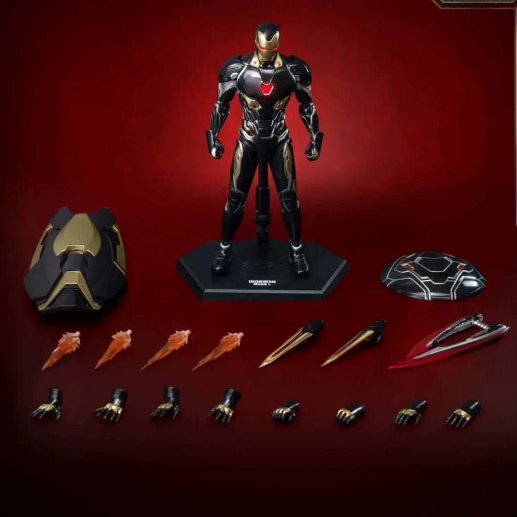 2024 New Stock Three Zero 3a Dlx Iron Man Mark 50 Black Gold Edition Collectible Action Figure Birthday Gift