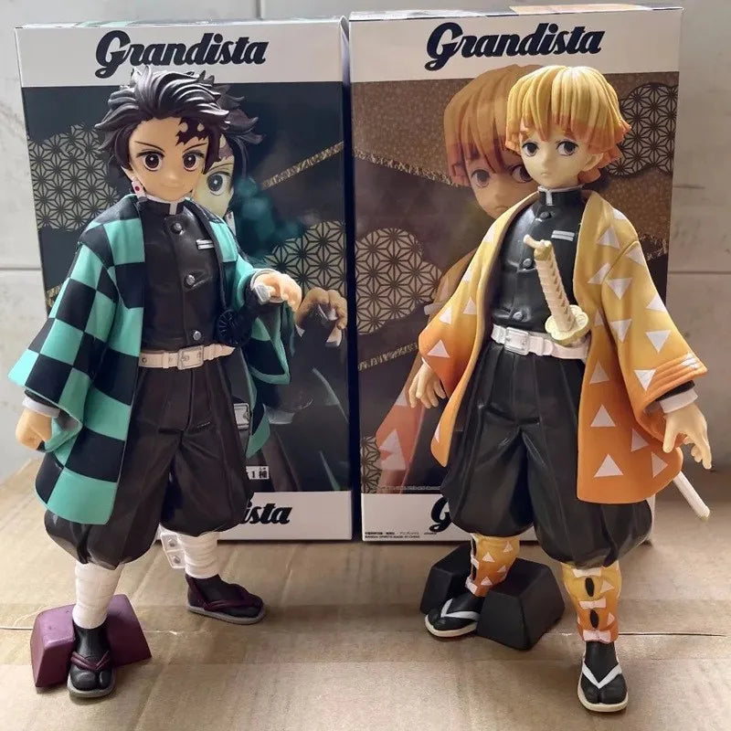 Demon Slayer Ros Series Large Tanjiro Nezuko Agatsuma Zenitsu Standing Figure Collectible Model Desktop Decoration