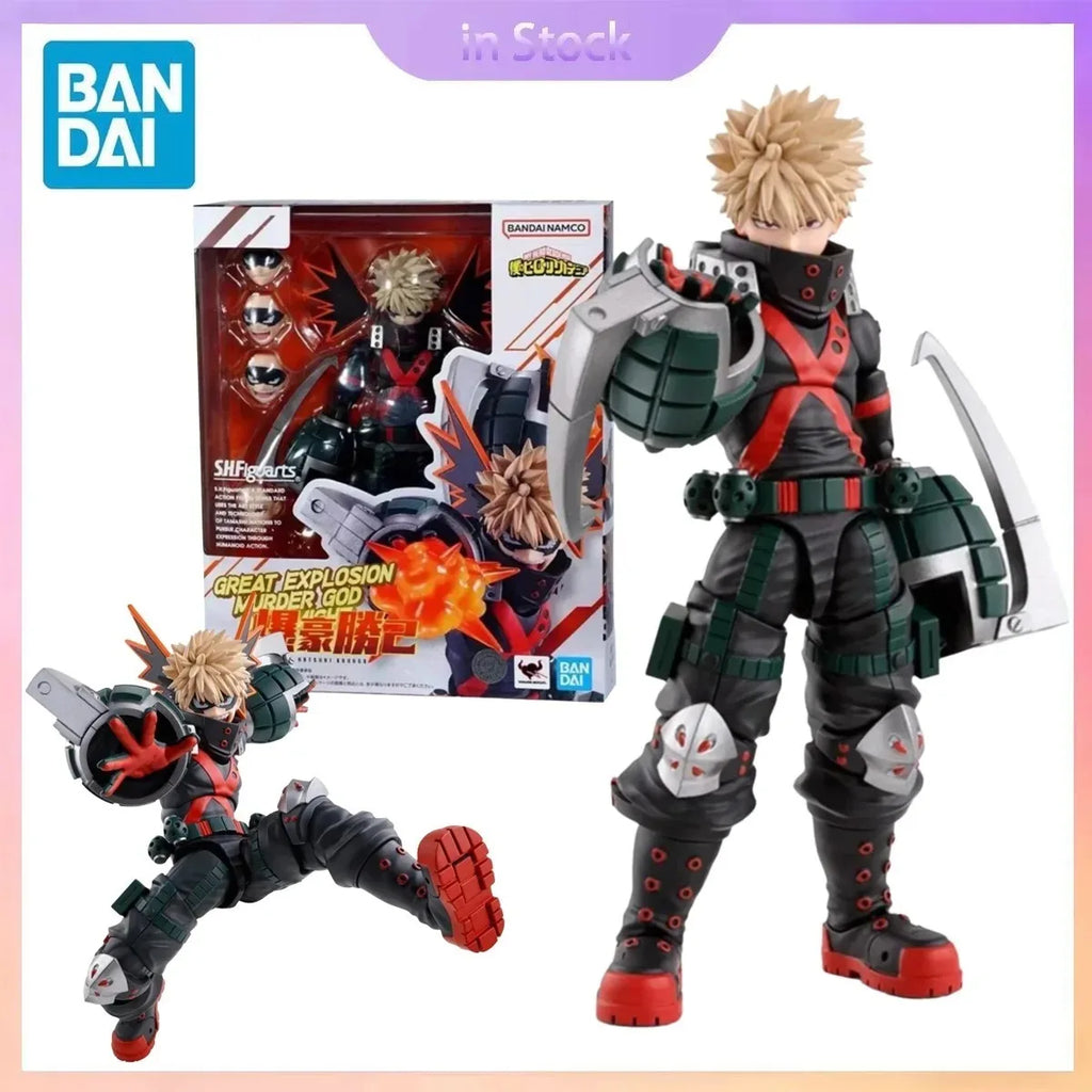 Original Bandai Genuine In Stock SHF Bakugou Katsuki My Hero Academia Anime Collection Action Figure Model Kit Gift for Boy girl