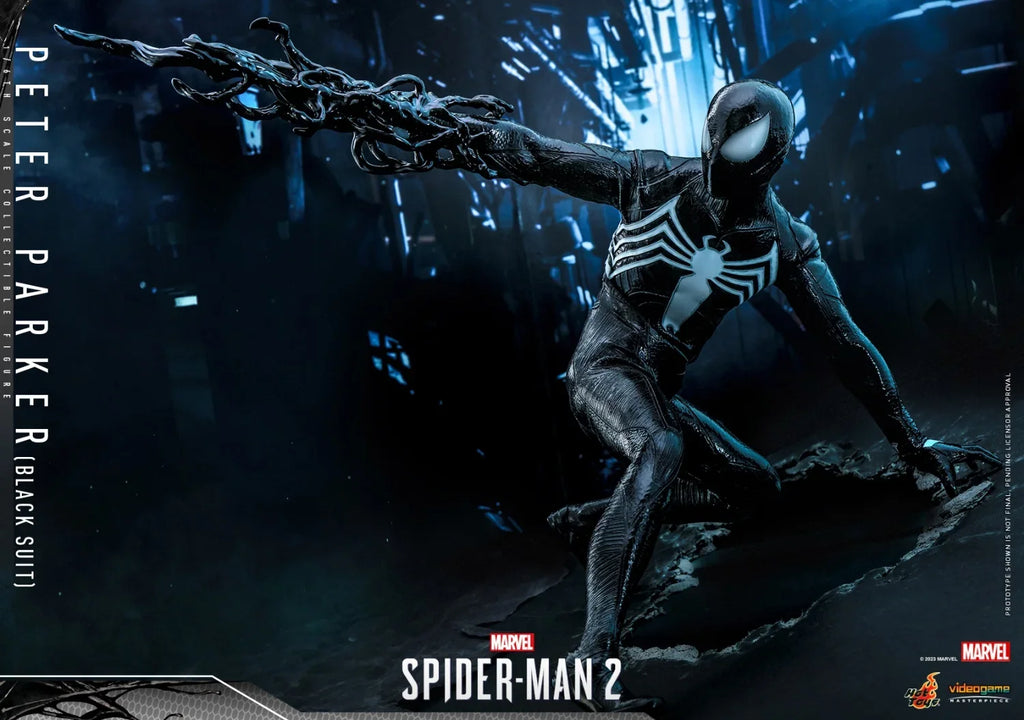 Hottoys 1/6 Vgm56 Special Marvel Spider Man 2 Peter Parker Black Venom Suit Children Festival Gift  Action Figure