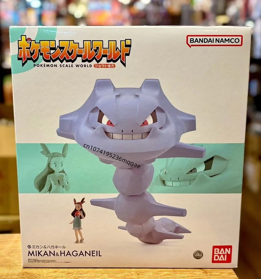 In Stock Bandai Candy Toy Pokemon SCALE WORLD Mikan Steelix HAGANEIL Anime Action Model desktop decorate Collections Gift
