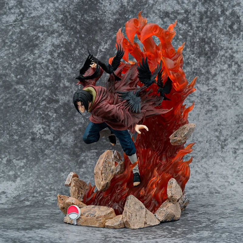 New 28cm Doll Model Uzumaki Naruto Anime Figures Turn-back Raven-weasel Uchiha Itachi Figurines Car Decoration Kids Toys Gifts