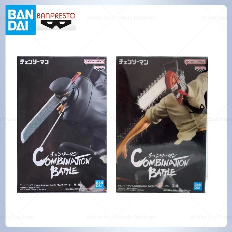 In Stock Bandai Banpresto Combination Battle Anime Chainsaw Man Denji Kantana Man Action Figure Model Toy Gift AS