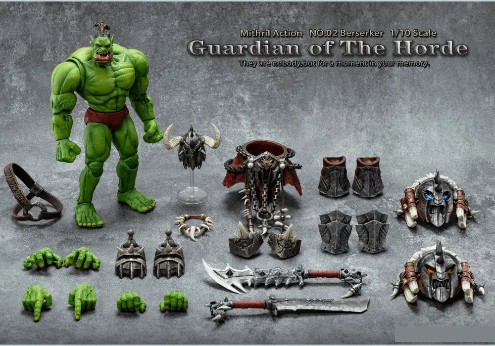Mithril Nr.02 Orkkrieger Actionfigur im Maßstab 1/10 Beweglicher Wächter der Horde Sammlermodell Geschenk für Sammler