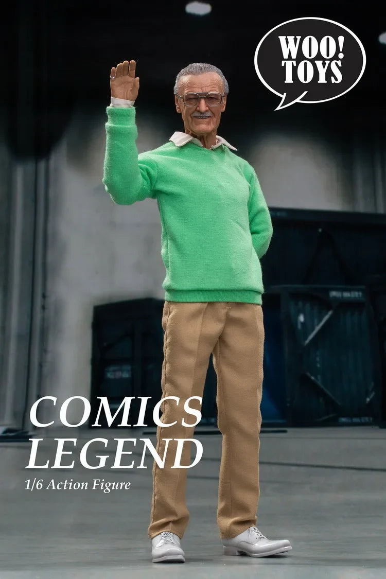 Brand New Woo Toys WO-001 1/6 Comic Legend Man Action Figure Lee Male Behind Marvel Delicate Model 12" Full Set Hobby Toys