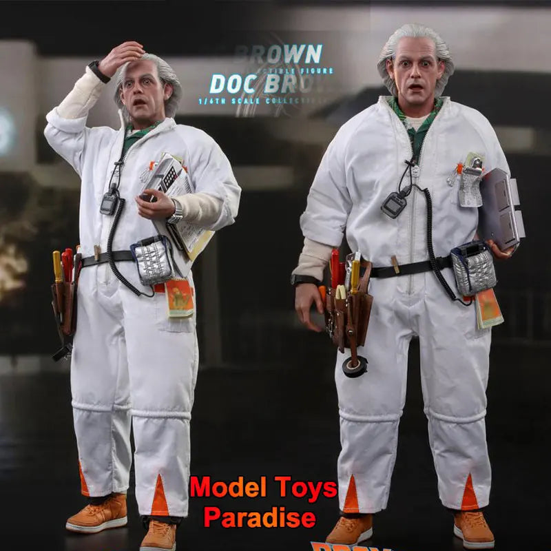 HotToys MMS609 1/6 Collectible Toys Dr. Emmett Brown Back To The Future Men Soldier 12Inch Action Figure Model Fans Gifts