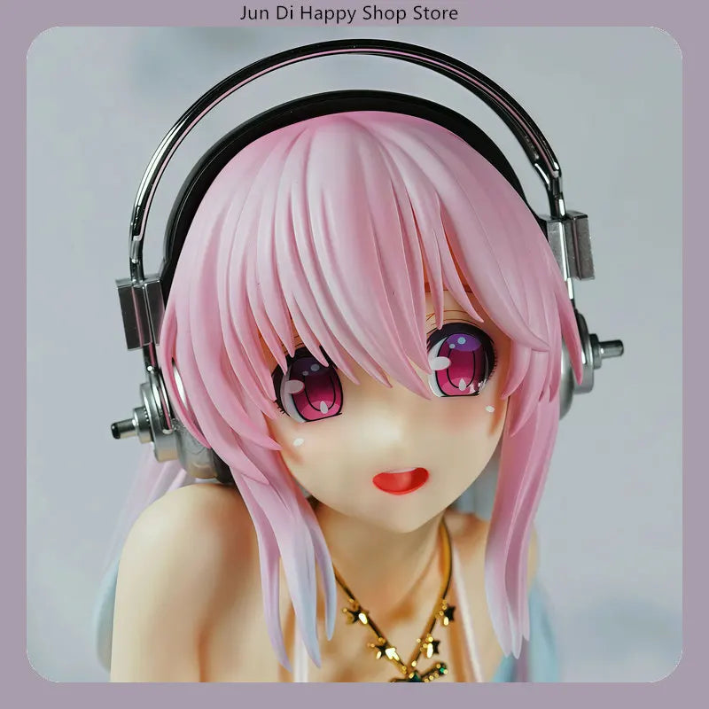 Super Sonico Swimsuit 22cm Anime Girl Figure Statue Desktop Decoration Gift