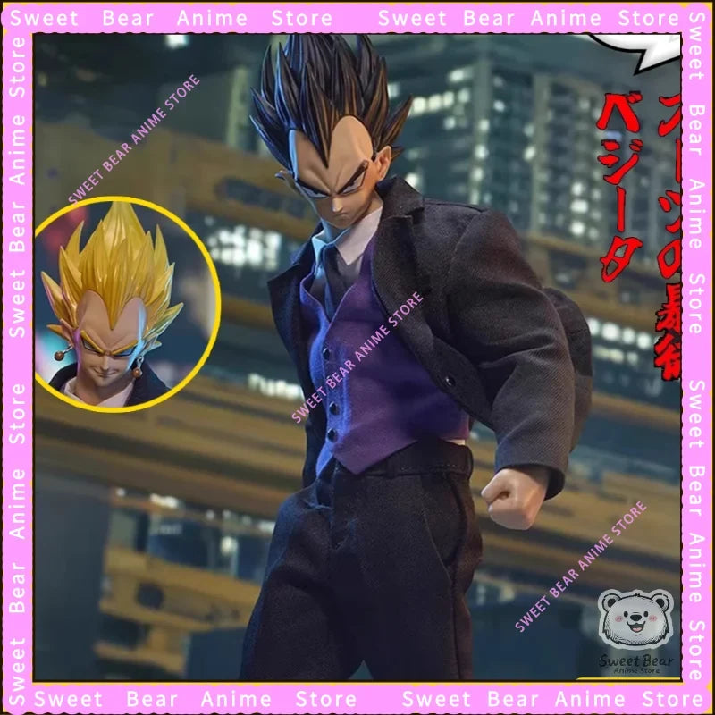 In Stock FREETOYS Suit Berserker Vegeta Prince of Saiyans Dragon Ball Super Saiyan 1/12 Action Figure Anime Model Toys Desktop