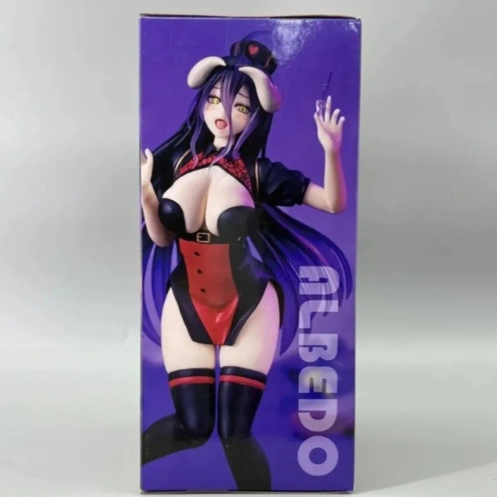 In Stock System Service Original Genuine Anime Overlord Vivit Figure Albedo Nurse Black Ver. 18cm Models Toy Figures Xmas Gift
