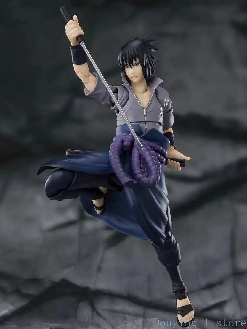 In Stock BANDAI Naruto Shf S.H.Figurats Uchiha Sasuke 2.0 Exclusive Animation Model Action Figure Toy Collection