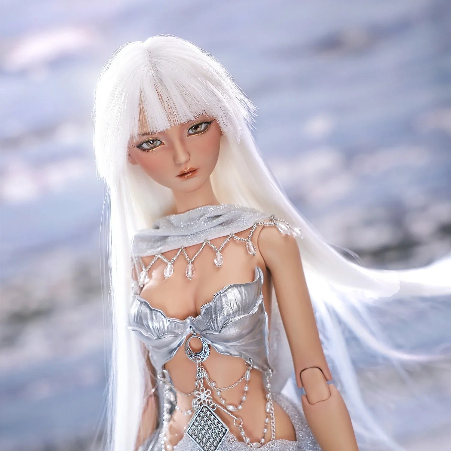 Bjd Doll 1/3 Yueru Gothic Sagittary Fullset Archer Art Figure Dolls Female Shugafairy Silver Resin Breast Cup 1/3 Bjd Clothes