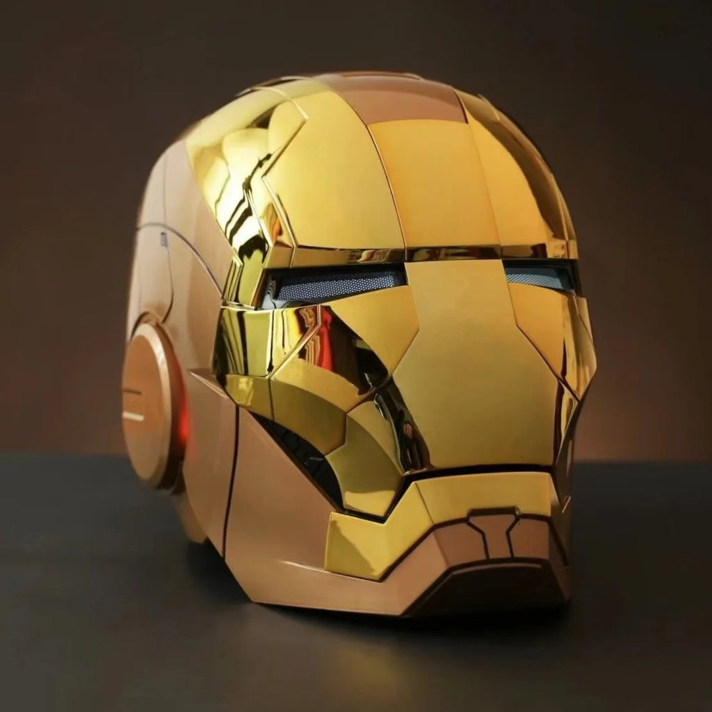 New Iron Man Helmet Black Gold Black Silver Electric Helmet Voice Controlled Voice Machine Helmet Movable Mask Trendy Collection