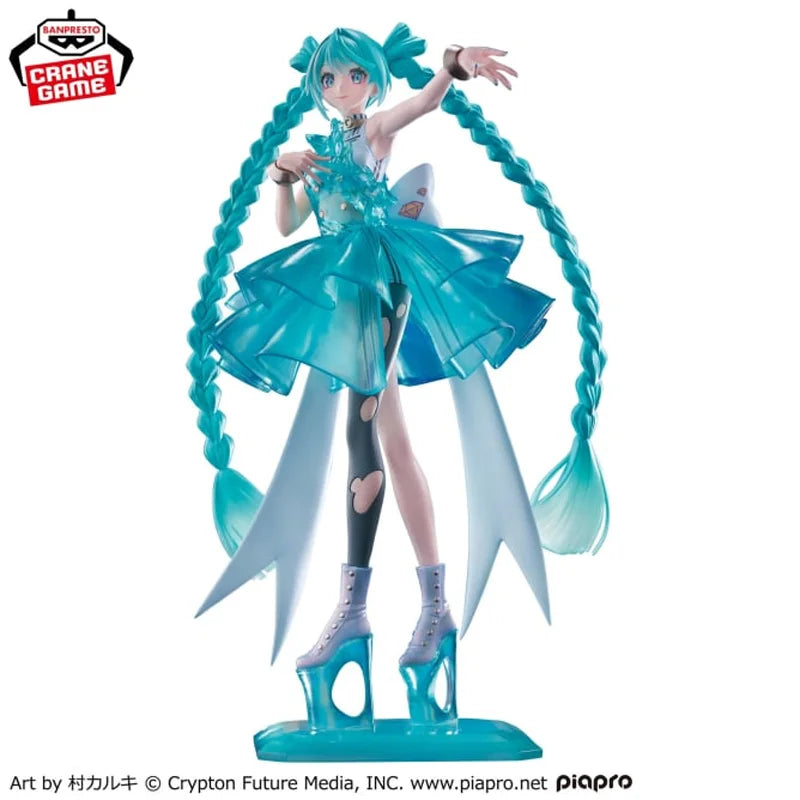 Genuine Bandai Banpresto Hatsune Miku Banpresto Evolve Clearluxe-Emeraldgem Original Anime Figure Model Collector Figurine Toys