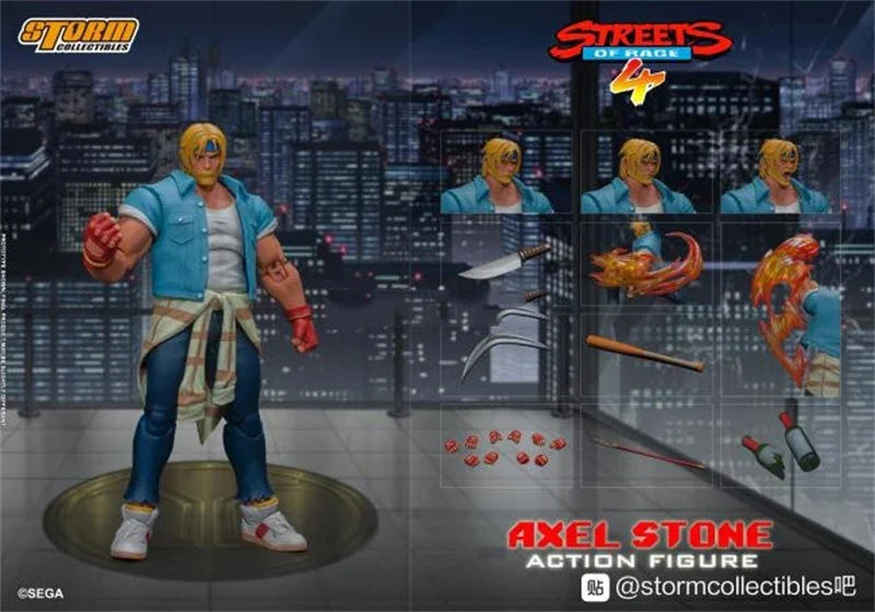 1/12 Storm Toys SESR001 BARE KNUCKLE STREETS OF RAGE 4 Axel.Stone Action Figures 6inch Models Gift For Baby Child