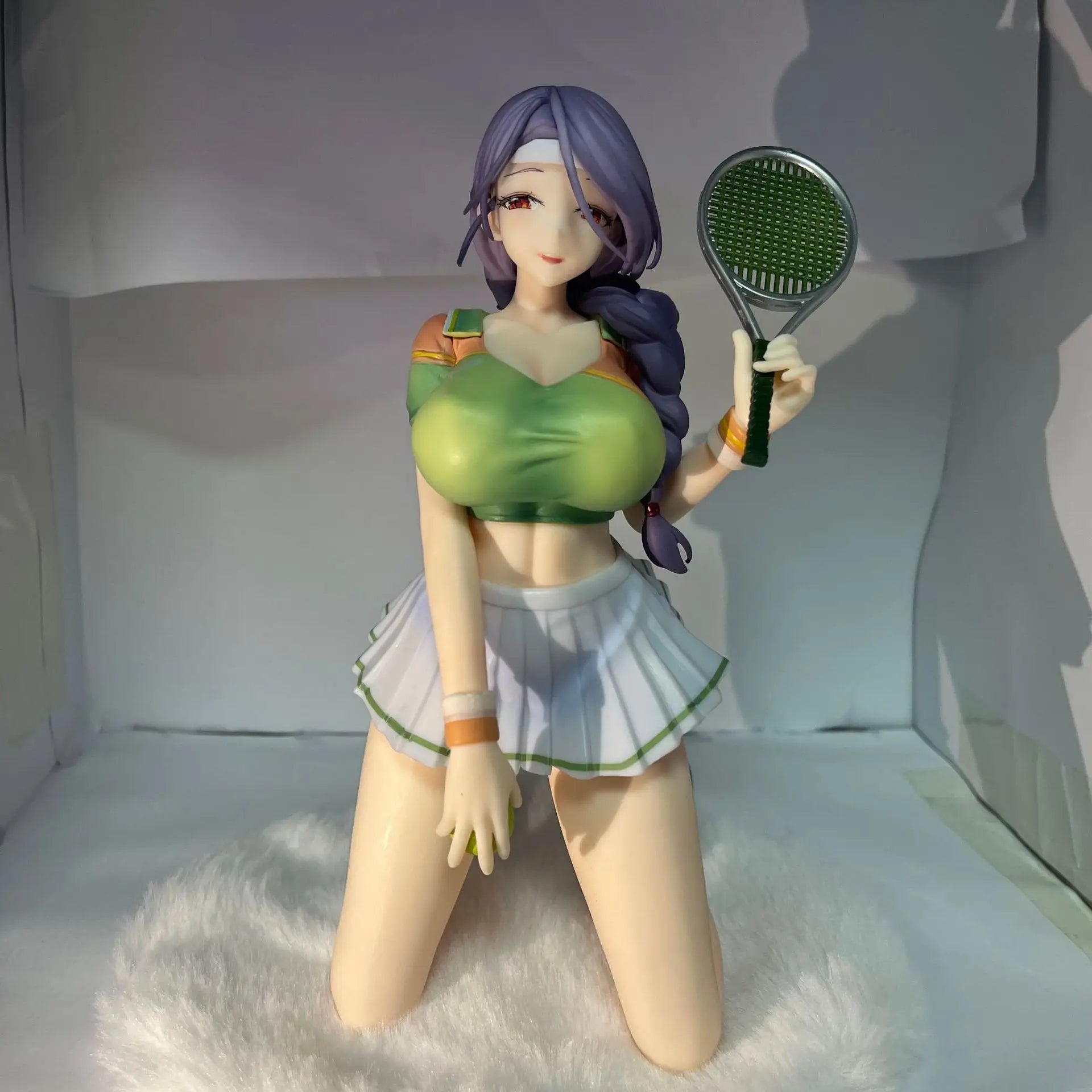 17cm Tennis Girl Kneeling Pose Anime Figure Model Statue Desktop Decoration Gift for Fans