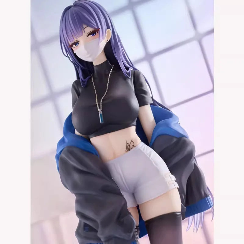 24cm Yuna Illustration Manga Anime Figure beauty fashion masked girl action figure Ornament Collection Desktop Display Toy Gift