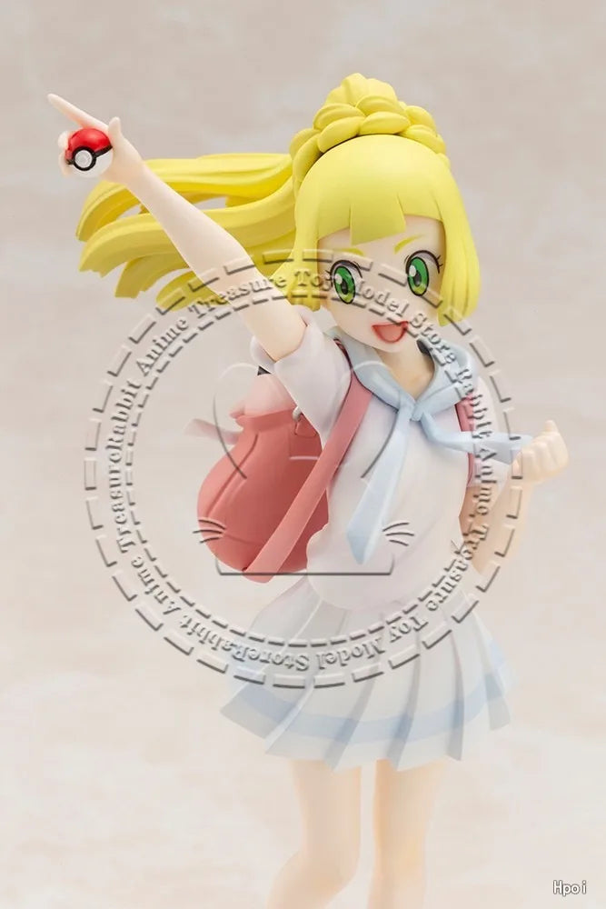 In Stock Original Genuine Kotobukiya Statue Pokemon Sun&Moon Lillie&Pikachu 1/8 Scale Anime Collectible Gift
