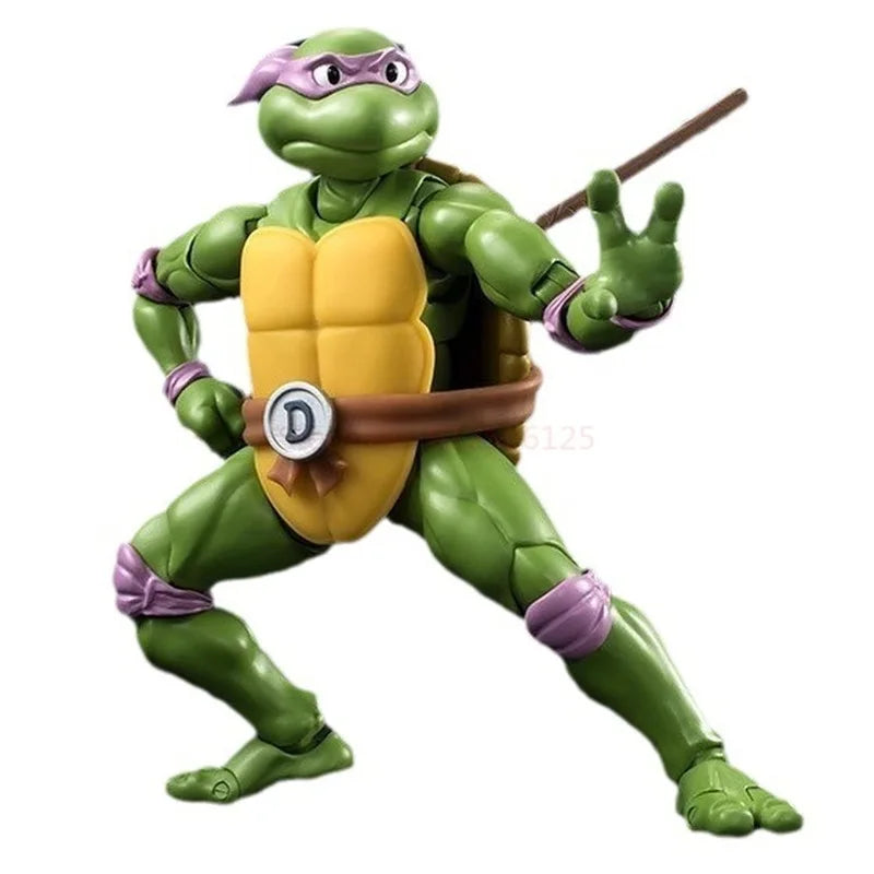 Shf Teenage Mutant Ninja Turtles Action Figures Toy 16cm Da Vinci Raphael Donatello Michelangelo Movable Statues Model Gifts