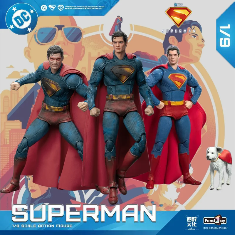 2025 Fondjoy Battle Damaged Superman Action Figure David Corenswet 1/9 New Superman Figure Pvc Joint Movable Kid Toy Boy Gift