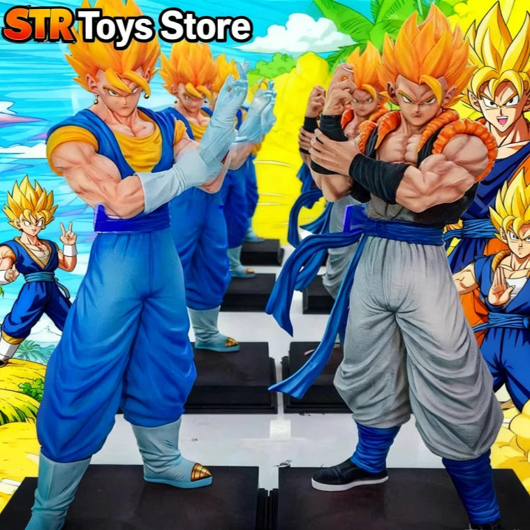 50cm Jt Dragon Ball Anime Figure Double Kings Vegetto Gogeta High Quality Gk Figurine Model Collection Model Ornament Gifts Toys