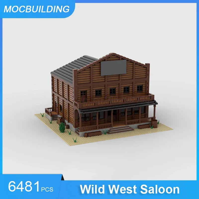 MOC Building Blocks Wild West Saloon Model DIY Assemble Bricks Architecture Educational Creative Collection Toys Gifts 6481PCS