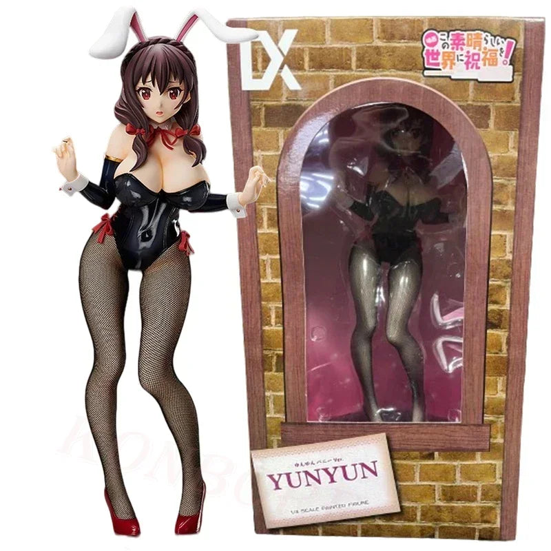25cm BearPanda Yuna Bunny Girl illustration by Biya Anime Figure KonoSuba Darkness/Yuna-chan Action Figure Sexy Model Doll Toys