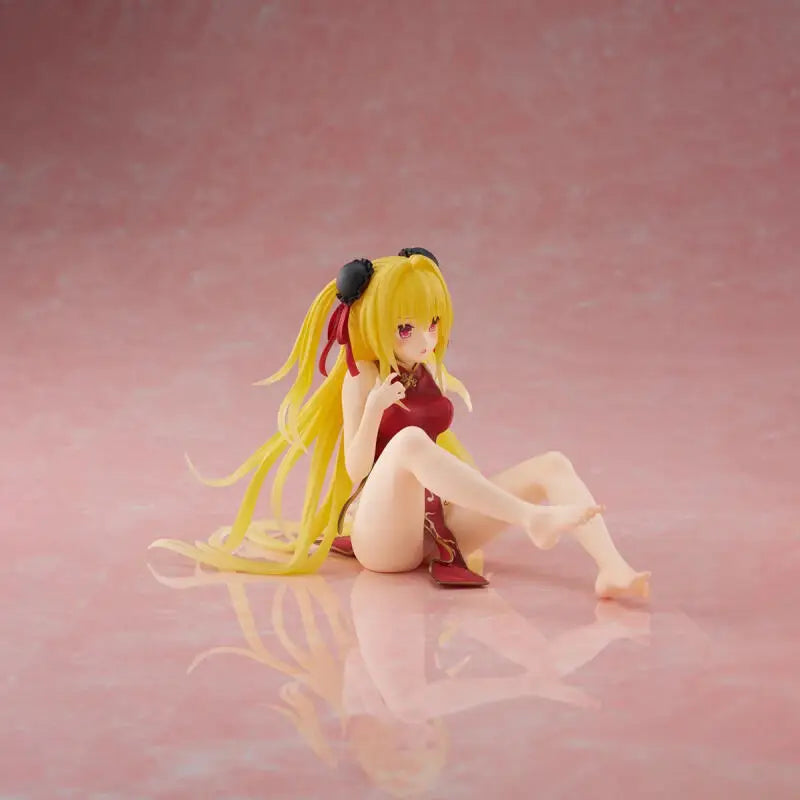 Genuine Taito To Love-Ru Darkness Desktop Cute Golden Darkness China Dress Ver In Stock Original Anime Figure Model Toys Gift