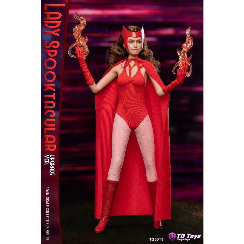 Spot SWTOYS × Tough Guys Original 1/6 Halloween Ladies Crimson Witch Wanda and Vision Mobile Doll Soldier Model Toy Collect Gift