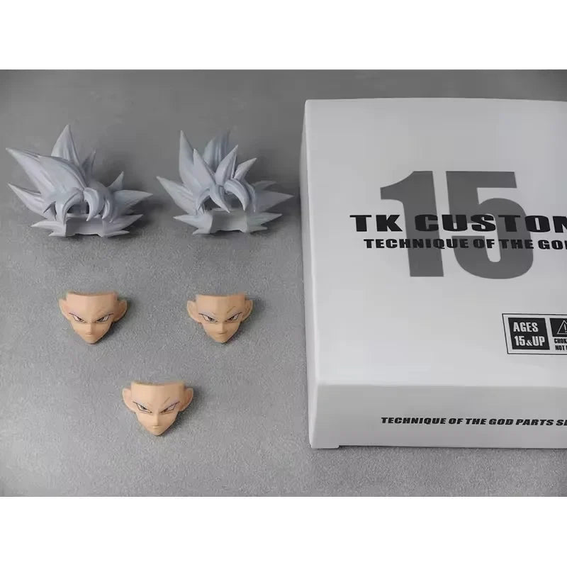 TK CUSTOM Son Goku Head Sculpt Dragon Ball Ultra Instinct Goku Head Accessories Anime Action Figure Figurine Model Toys Gifts