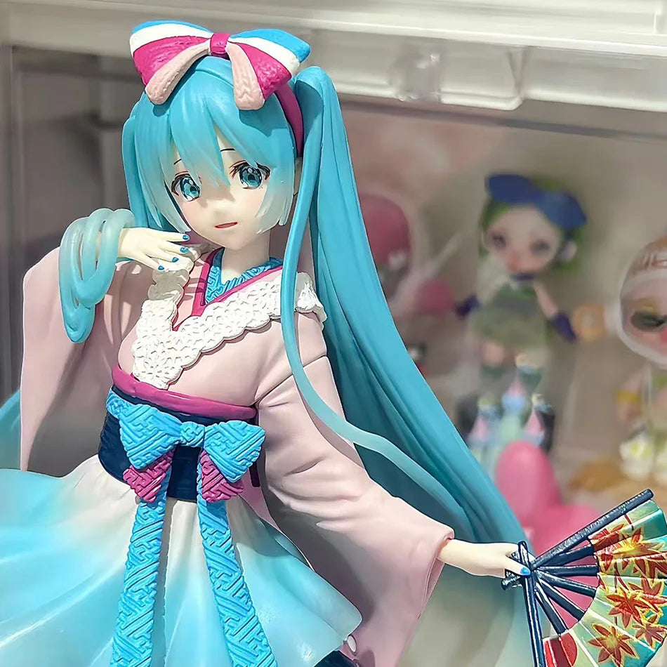 Original Genuine Vocaloid Hatsune Miku Tenitol Tenitol Neo Tokyo Series Kimono 20cm Collections Model Figures Toys Gifts