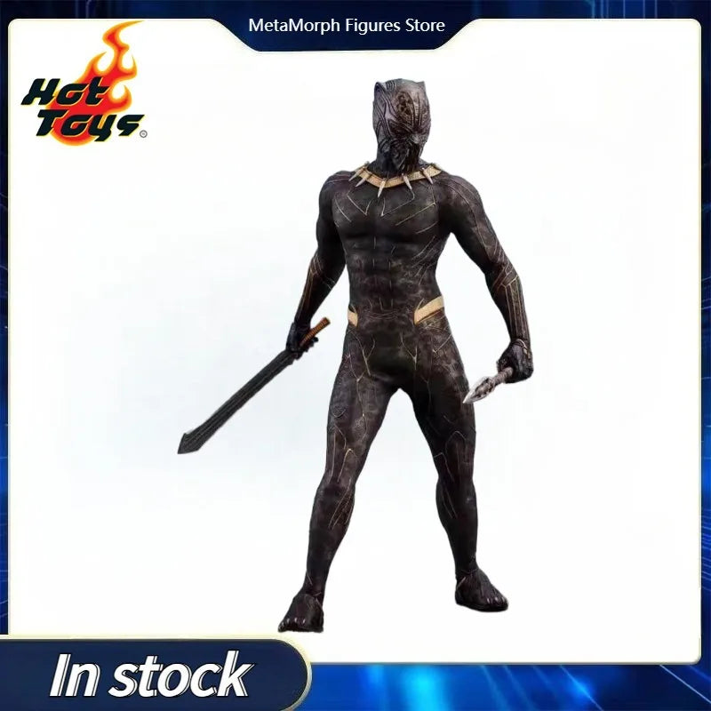 Original Hot Toys Marvel MMS471 Black Panther Killmonger Money Leopard Eri Anime Figure Model Collection Toys