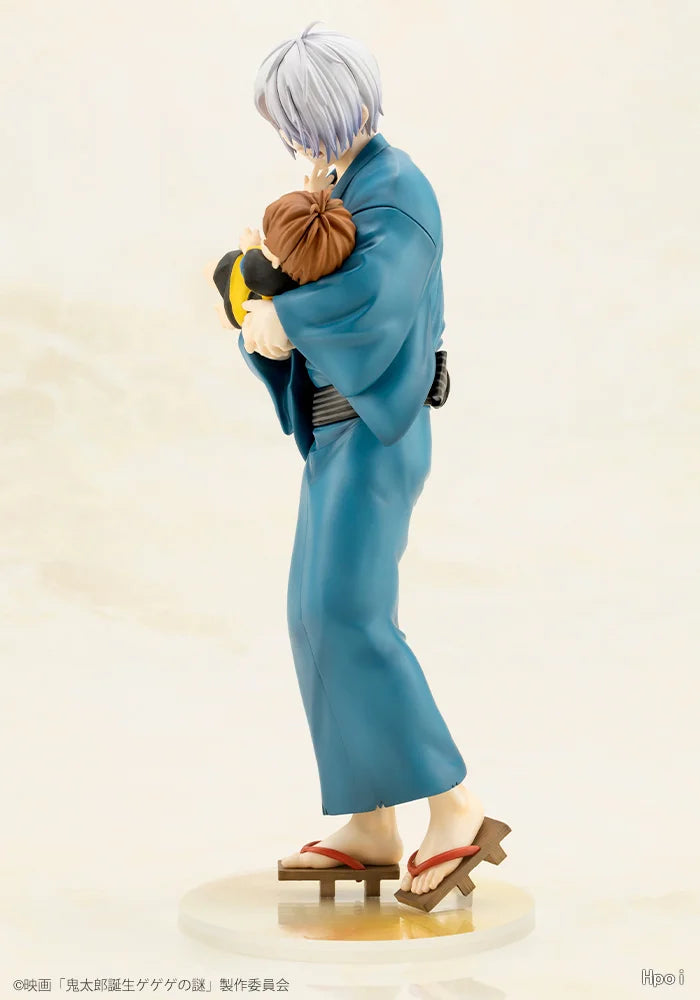 '-In Stock Original KOTOBUKIYA Kitaro's Father & Baby  24cm Anime Statue Cartoon Model Doll 2026 New Collection