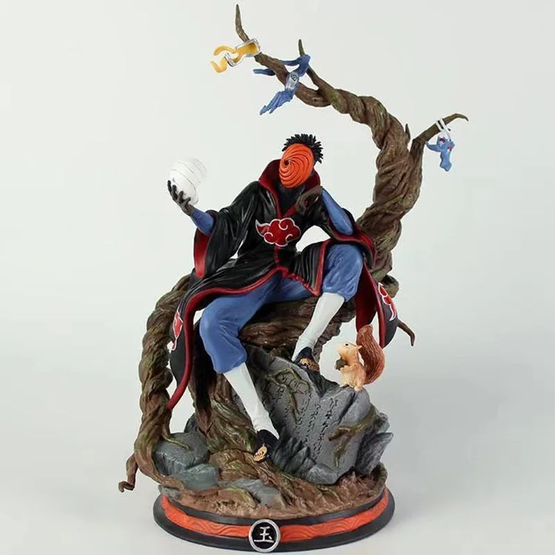 NARUTO Uchiha Obito Action Figure GK PVC Anime 31cm Collection Doll Ornament Akatsuki Tobi Replaceable Parts Statue Model Toys