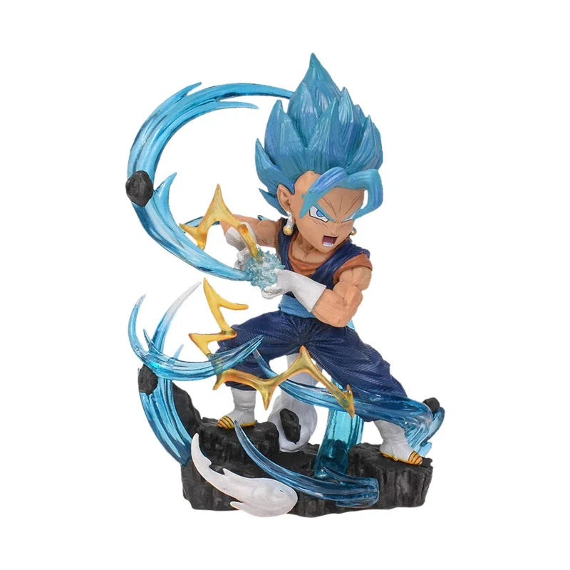 Q Version Dragon Ball Z Vegeta Figure Toys DBZ Vegetto Super Saiyan Cartoon Action Figurine PVC Collection Model Dolls Gifts Kid