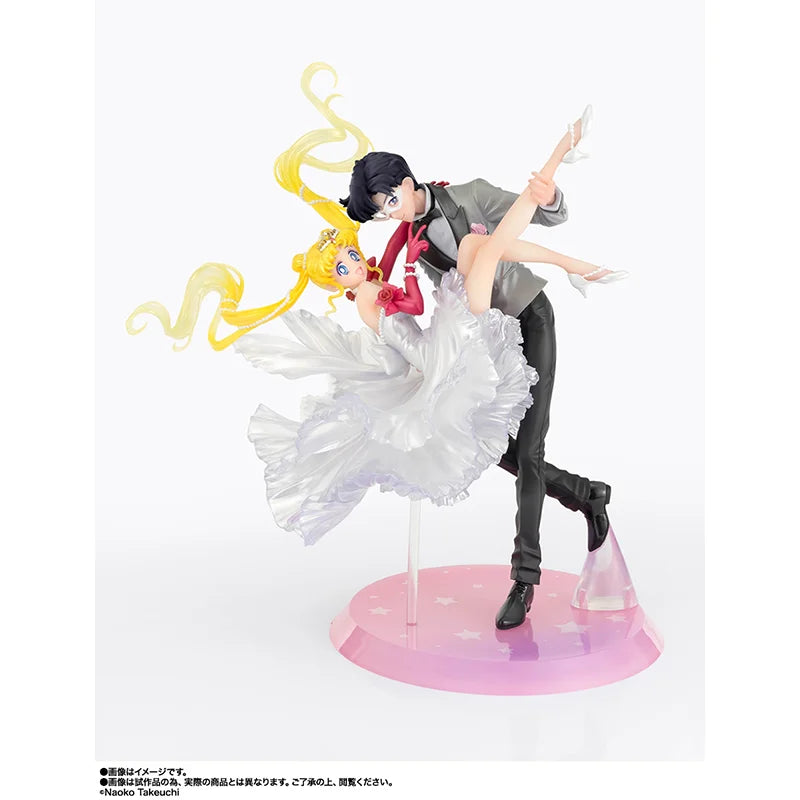 Original Bandai Sailor Moon Figuarts Zero chouette Tsukino Usagi Moonlight Glow Edition Figure Anime Action Model Toys Gift