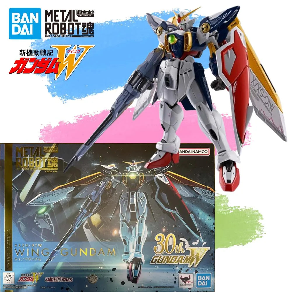 Auf Lager Original BANDAI Mobile Suit Gundam W METAL ROBOT SPIRITS Wing Gundam Figur Anime Action Modell Spielzeug
